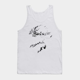 Moon Tree Black Tank Top